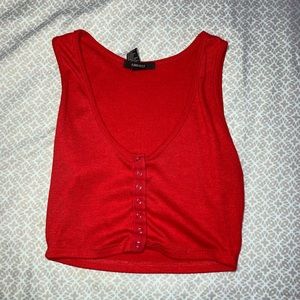 Red crop top